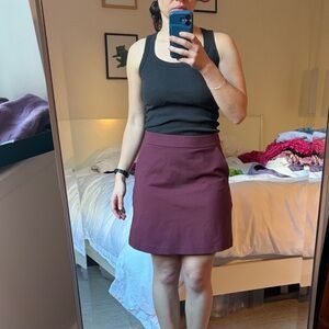 Boden Elegant Burgundy Skirt